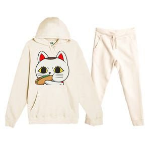 Cat Anime Cute Funny Manga Turbo Granny Kawaii Cat Premium Hooded Sweatsuit Set