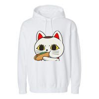 Cat Anime Cute Funny Manga Turbo Granny Kawaii Cat Garment-Dyed Fleece Hoodie