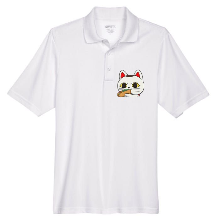 Cat Anime Cute Funny Manga Turbo Granny Kawaii Cat Men's Origin Performance Pique Polo