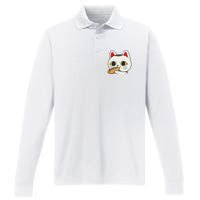 Cat Anime Cute Funny Manga Turbo Granny Kawaii Cat Performance Long Sleeve Polo