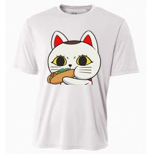 Cat Anime Cute Funny Manga Turbo Granny Kawaii Cat Cooling Performance Crew T-Shirt