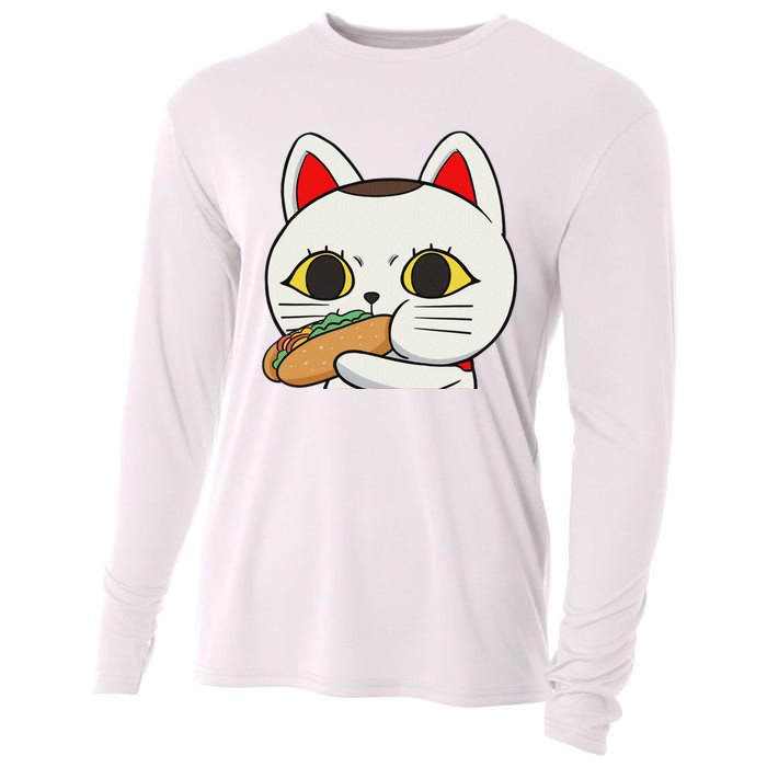 Cat Anime Cute Funny Manga Turbo Granny Kawaii Cat Cooling Performance Long Sleeve Crew