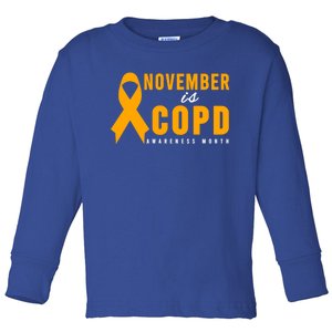 Copd Awareness Cute Gift November Is Copd Awareness Month Gift Toddler Long Sleeve Shirt