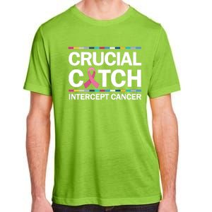 Crucial A Catch Intercept Cancer Breast Cancer Awareness Adult ChromaSoft Performance T-Shirt