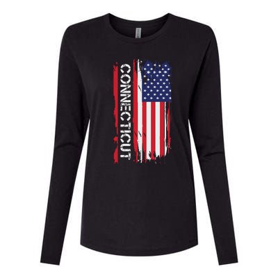 Connecticut America Womens Cotton Relaxed Long Sleeve T-Shirt