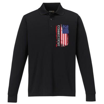 Connecticut America Performance Long Sleeve Polo