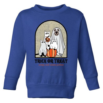 Creeps And Crimes Trick Or Treat Toddler Sweatshirt