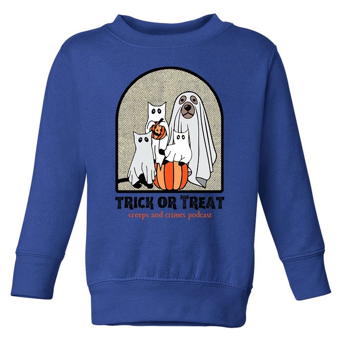 Creeps And Crimes Trick Or Treat Toddler Sweatshirt