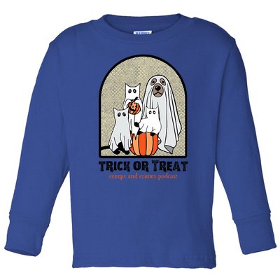 Creeps And Crimes Trick Or Treat Toddler Long Sleeve Shirt