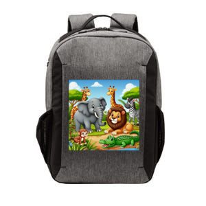 Cute Animals Cartoon Jungle Theme Cool Funny Animal Art Vector Backpack