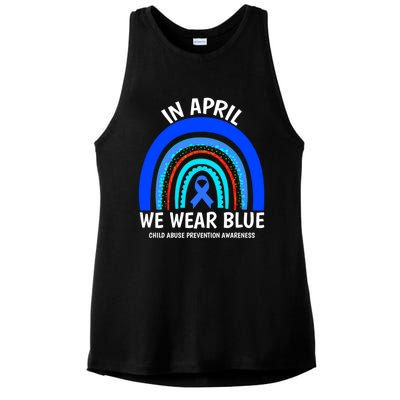 Child Abuse Cool Gift Cool Gift Abuse Prevention Awareness Month Gift Ladies PosiCharge Tri-Blend Wicking Tank