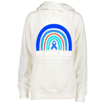 Child Abuse Cool Gift Cool Gift Abuse Prevention Awareness Month Gift Womens Funnel Neck Pullover Hood