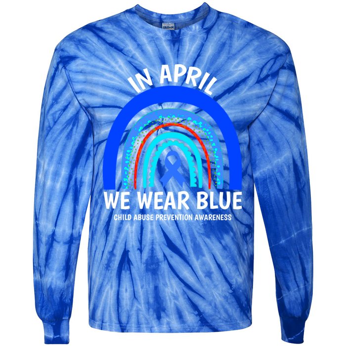 Child Abuse Cool Gift Cool Gift Abuse Prevention Awareness Month Gift Tie-Dye Long Sleeve Shirt