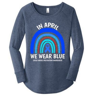 Child Abuse Cool Gift Cool Gift Abuse Prevention Awareness Month Gift Women's Perfect Tri Tunic Long Sleeve Shirt