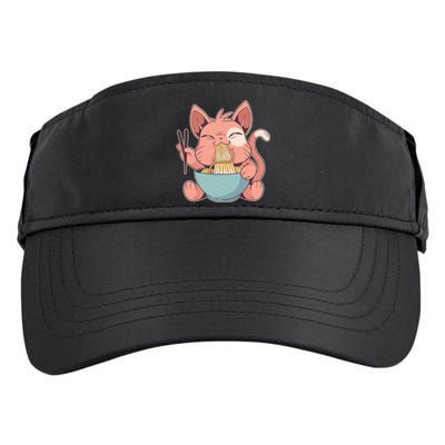 Cute Anime Cat Eating Ramen Japanese Kawaii Style Adult Drive Performance Visor