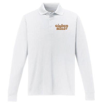 Cornbread Accent Performance Long Sleeve Polo