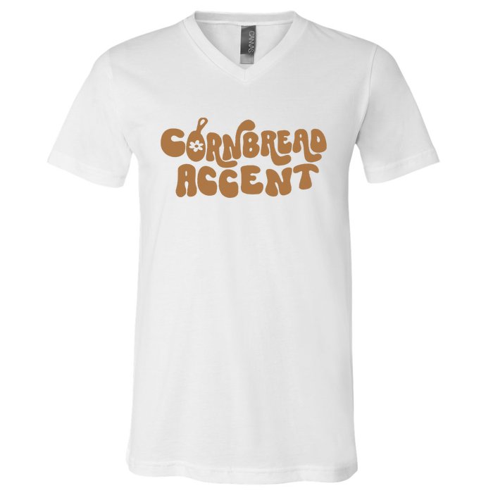 Cornbread Accent V-Neck T-Shirt