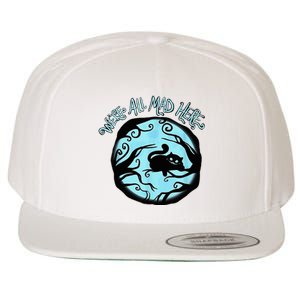 Cheshire Alice Cat We_re All Mad Here Wonderland Wool Snapback Cap