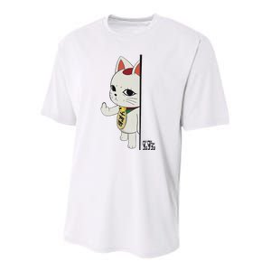 Cat Anime Cute Funny Manga Turbo Kawaii Granny Cat Youth Performance Sprint T-Shirt