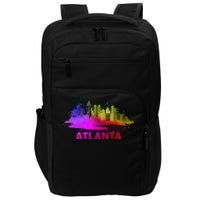 Colorful Atlanta Cityscape Souvenir Atlanta Skyline Impact Tech Backpack