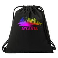 Colorful Atlanta Cityscape Souvenir Atlanta Skyline Drawstring Bag