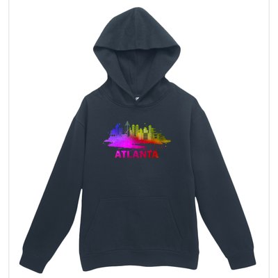 Colorful Atlanta Cityscape Souvenir Atlanta Skyline Urban Pullover Hoodie