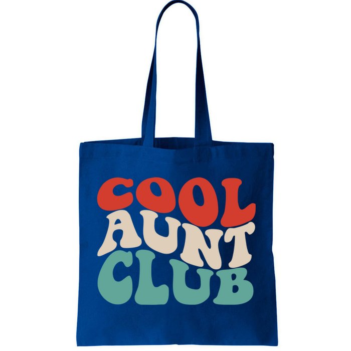 Cool Aunt Club Funny Retro Groovy Aunts Club Gift Tote Bag