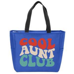 Cool Aunt Club Funny Retro Groovy Aunts Club Gift Zip Tote Bag