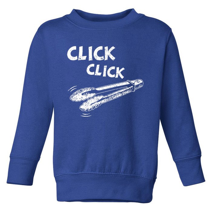 Click A Click Tongs Bbq Barbecue Barbecuing Hanging Toddler Sweatshirt