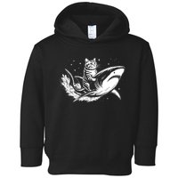 Cute Anime Cat Riding Shark Lover Kawaii Kitten Lover Toddler Hoodie