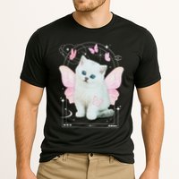 Cute Aesthetic Cat Butterfly Fairy Cyber 2000s Cooling Performance Crew T-Shirt