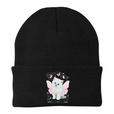 Cute Aesthetic Cat Butterfly Fairy Cyber 2000s Beanie