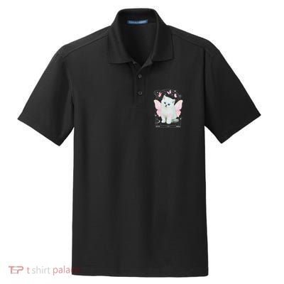 Cute Aesthetic Cat Butterfly Fairy Cyber 2000s Dry Zone Grid Polo