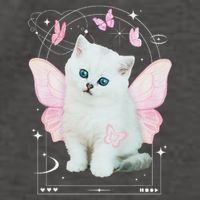 Cute Aesthetic Cat Butterfly Fairy Cyber 2000s Vector Backpack