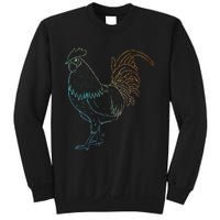 Chicken Art Colorful Rooster Funny Fowl Lovers Outfit Sweatshirt