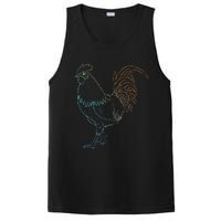 Chicken Art Colorful Rooster Funny Fowl Lovers Outfit PosiCharge Competitor Tank