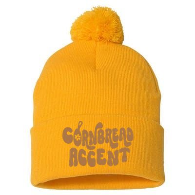 Cornbread Accent Pom Pom 12in Knit Beanie