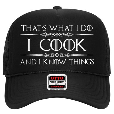 Chef And Cook Gifts I Cook And I Know Things Funny Cooking Trucker Hat