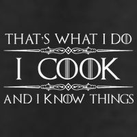 Chef And Cook Gifts I Cook And I Know Things Funny Cooking Golf Towel