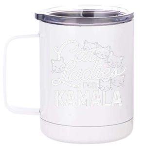 Cute Anime Cats Cat Ladies For Kamala Gift 12 oz Stainless Steel Tumbler Cup