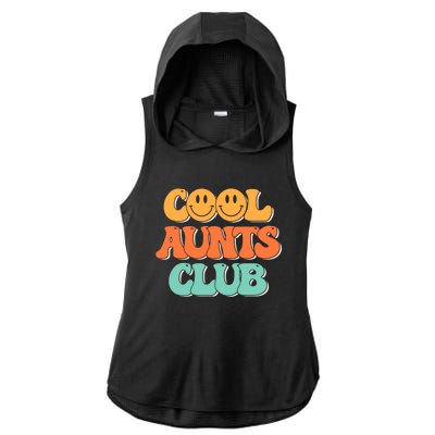 Cool Aunt Club Groovy Retro Cool Aunties Club Gift Ladies PosiCharge Tri-Blend Wicking Draft Hoodie Tank