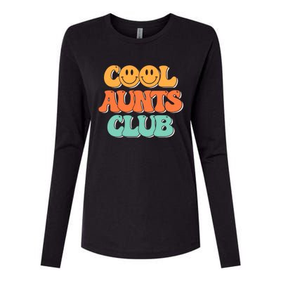 Cool Aunt Club Groovy Retro Cool Aunties Club Gift Womens Cotton Relaxed Long Sleeve T-Shirt