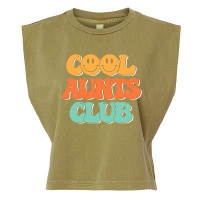 Cool Aunt Club Groovy Retro Cool Aunties Club Gift Garment-Dyed Women's Muscle Tee