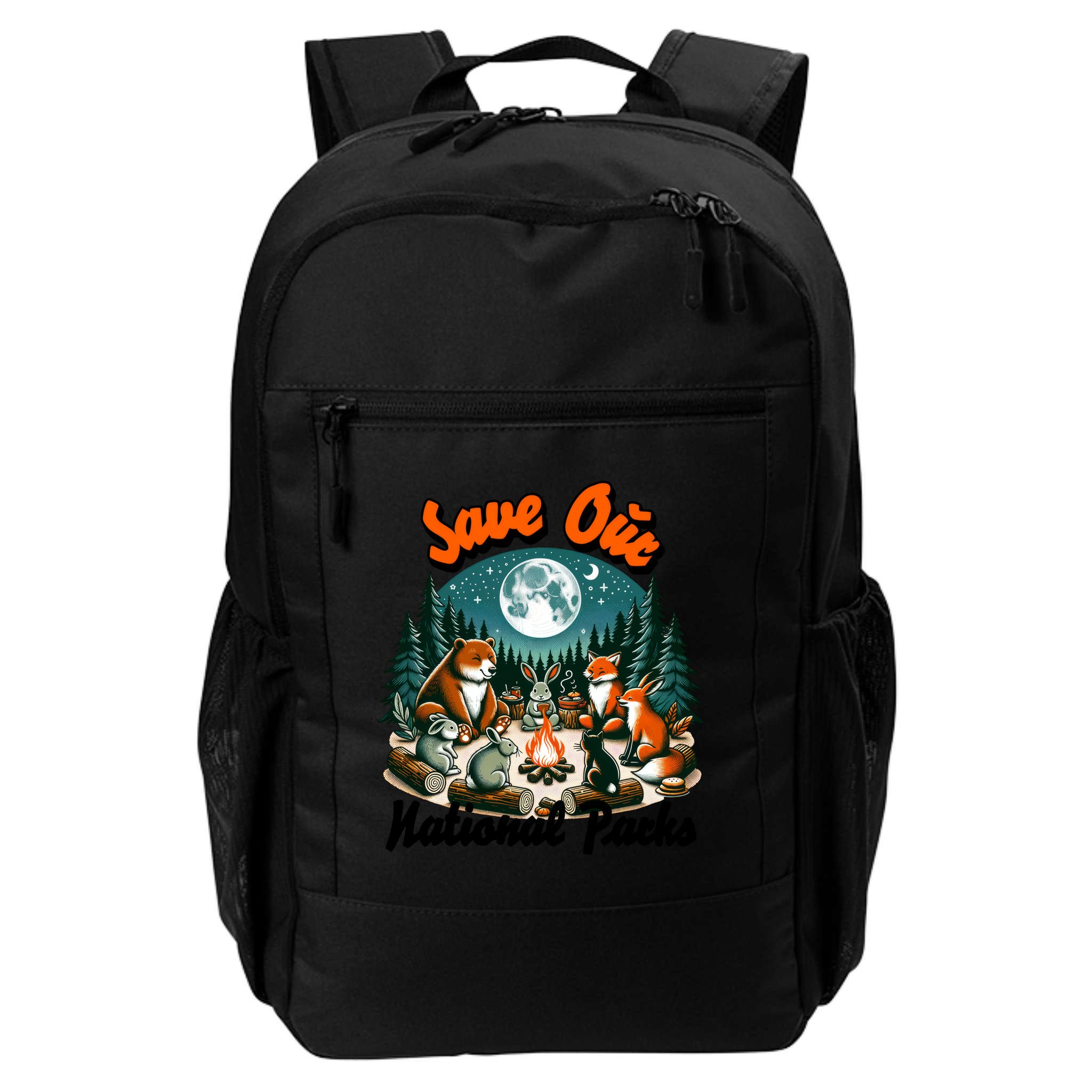 Cute Animals Camping Save Our National Parks Backpack