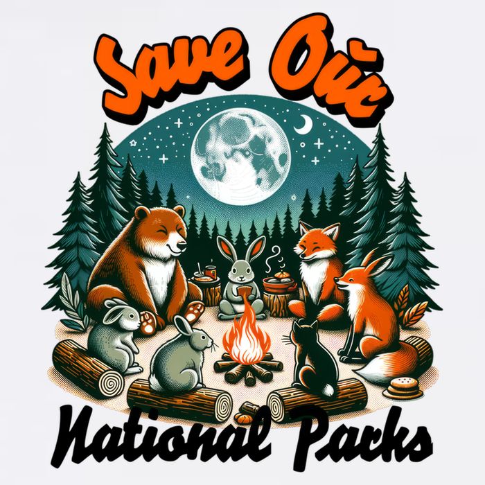 Cute Animals Camping Save Our National Parks Visor