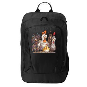 Chicken Art Crazy Chicken Gifts For Women Boy Family City Backpack