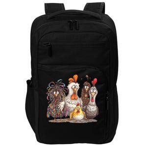 Chicken Art Crazy Chicken Gifts For Women Boy Family Impact Tech Backpack