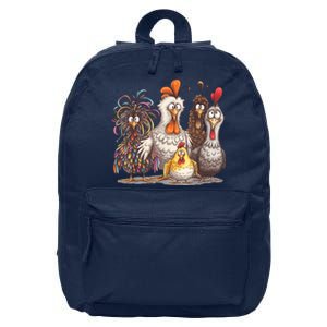 Chicken Art Crazy Chicken Gifts For Women Boy Family 16 in Basic Backpack