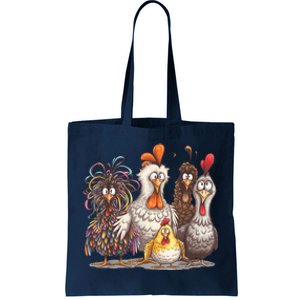 Chicken Art Crazy Chicken Gifts For Women Boy Family Tote Bag