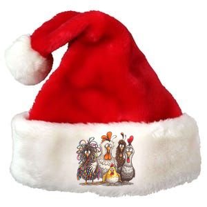 Chicken Art Crazy Chicken Gifts For Women Boy Family Premium Christmas Santa Hat